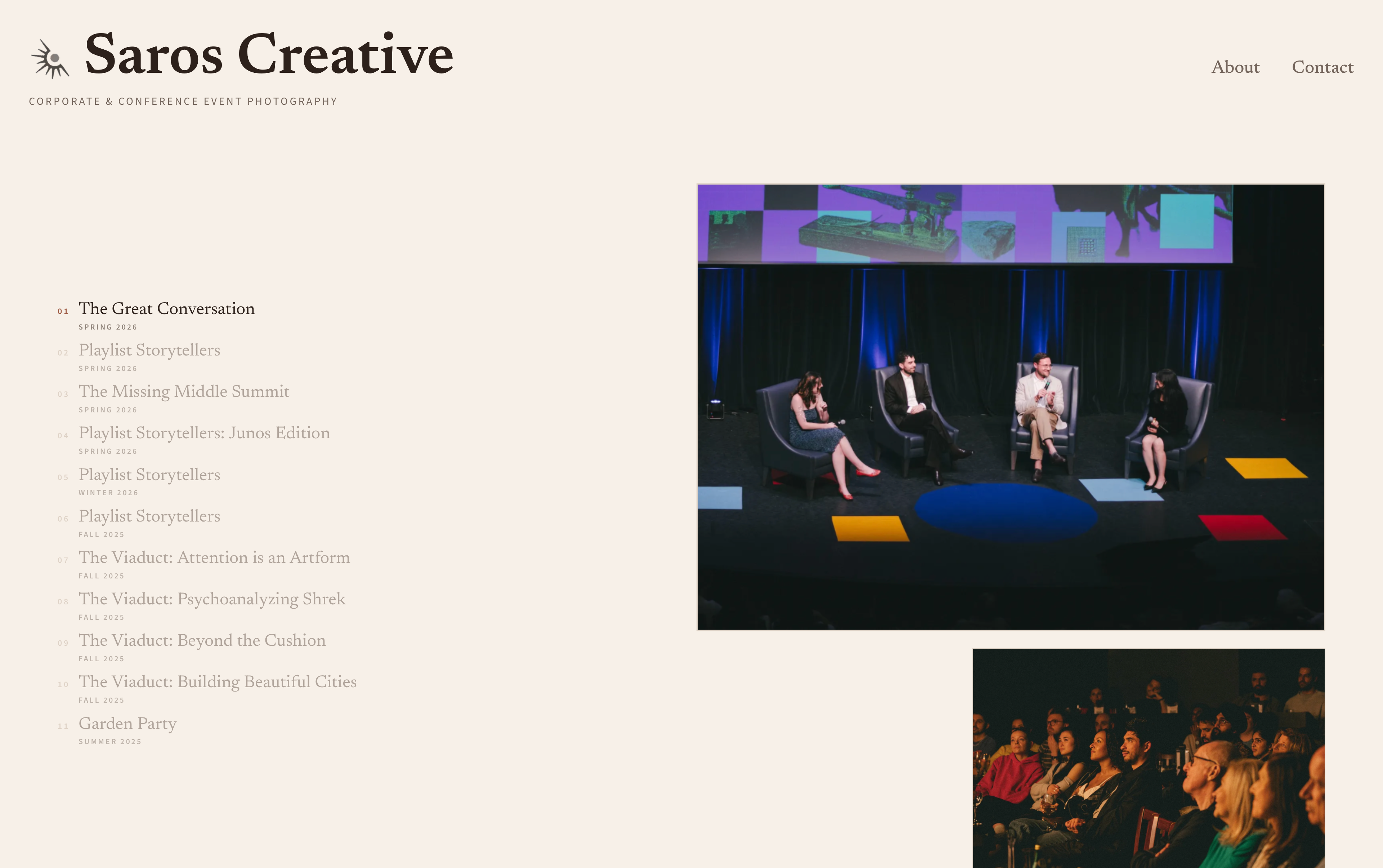 Screenshot of Rachel Long — Saros Creative
